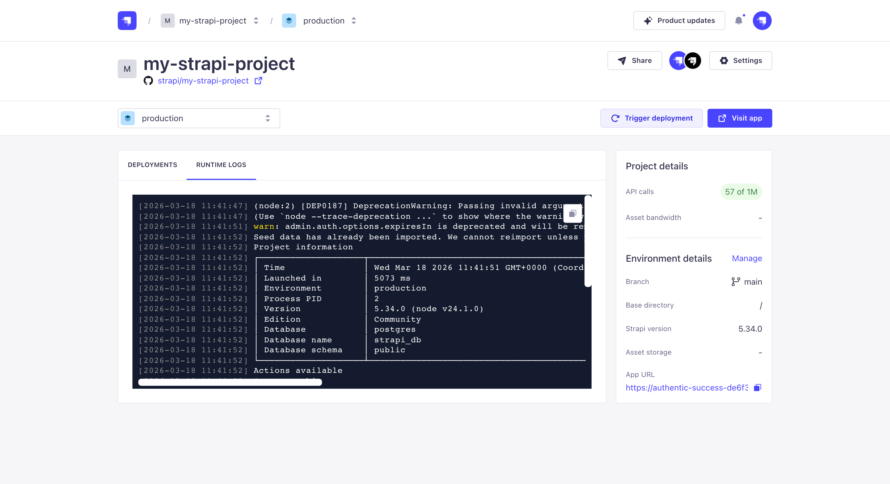Runtime logs